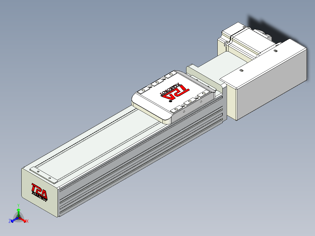 同步带全封闭直线模组TPA-HCB-85D-90-L200-ML-Y-P20-N3正等轴测图