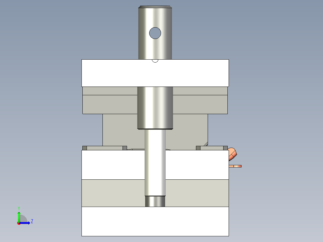 电动脱模移动触点冲压模左视图