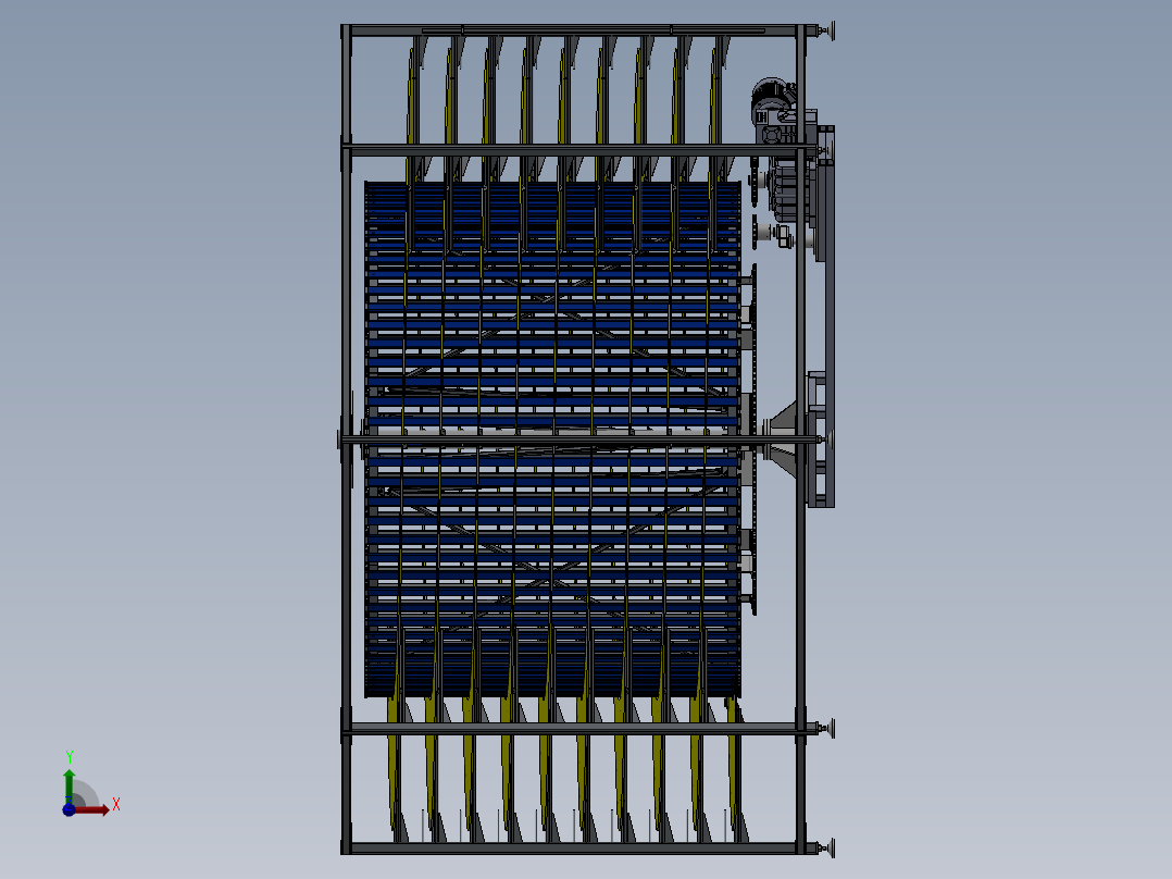 网链螺旋冷却输送塔sw18可编辑前视图