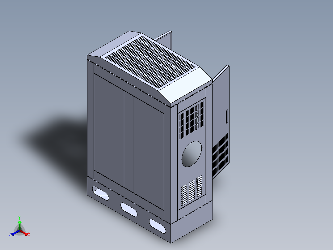 电控箱 3D图 机械设计自动化3D模型素材文件正等轴测图