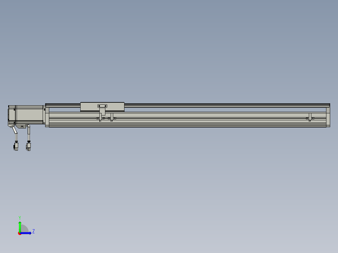 东锦丝杆传动-直线滑台模组DH135-C-L10-S600-BC-P400W-C3左视图
