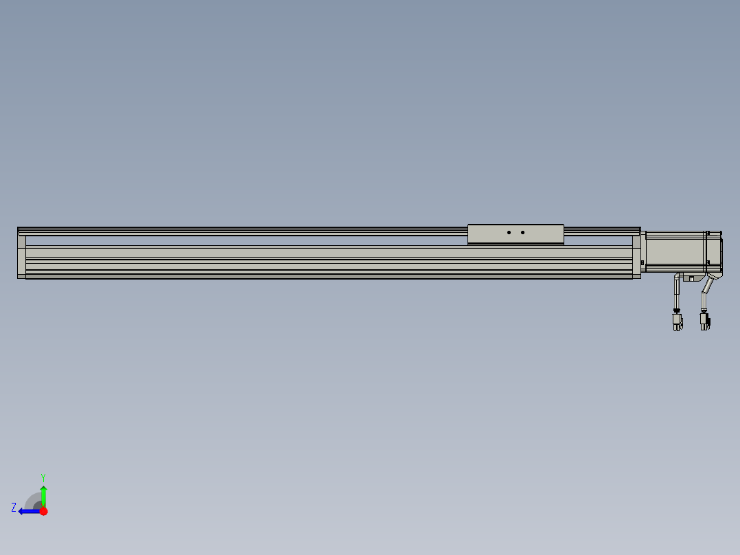 东锦丝杆传动-直线滑台模组DH135-C-L10-S600-BC-P400W-C3右视图
