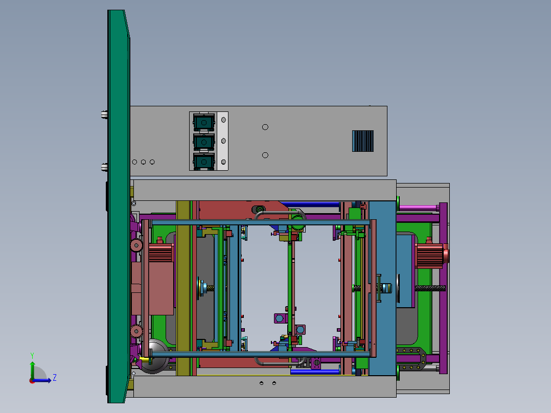 塑料热熔气动通用设备左视图