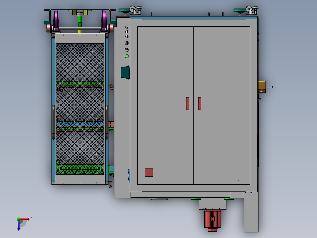 塑料热熔气动通用设备俯视图