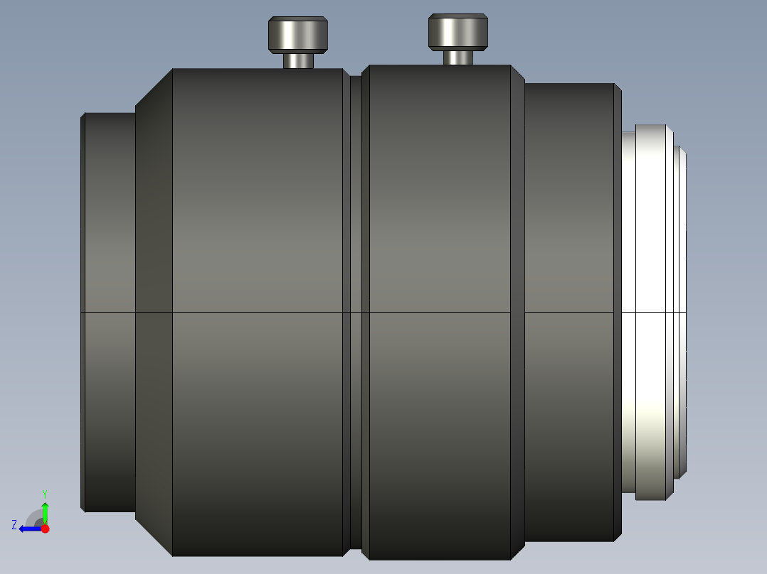 基恩士CA-LH16_kc图纸模型右视图