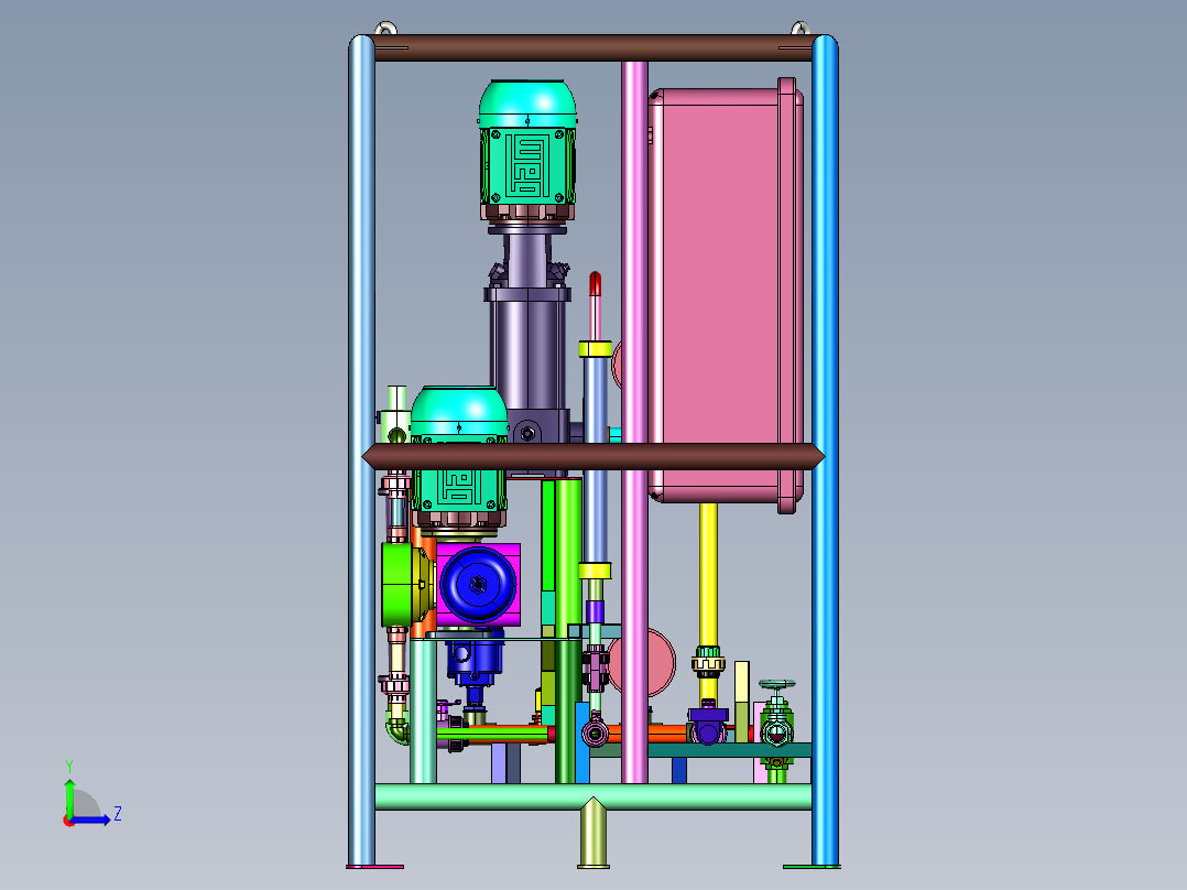 溶液制备投加系统左视图