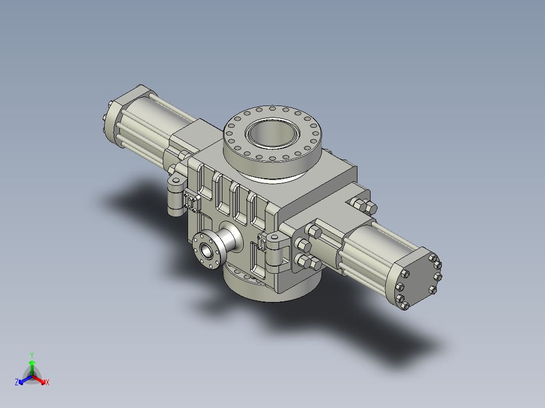 单闸板液压防喷器设计含UG三维+CAD+说明书正等轴测图