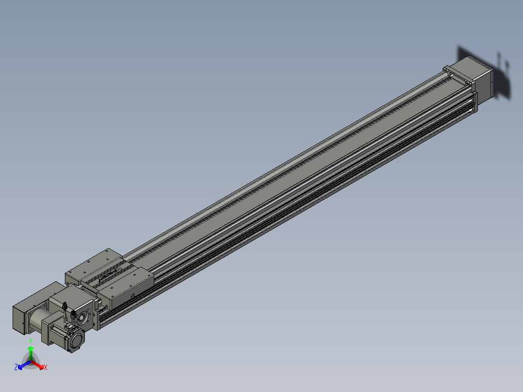 威洛博直线电机模组EB16-L208-S1550-BR-ZP75-MS3-5K正等轴测图