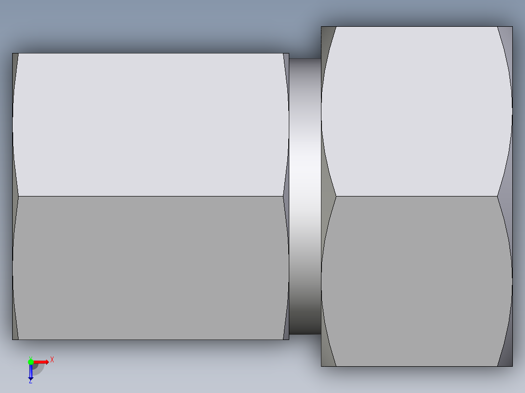 卡套式工业通用硬管接头EO_Swivel_connector_GAI18LR71俯视图