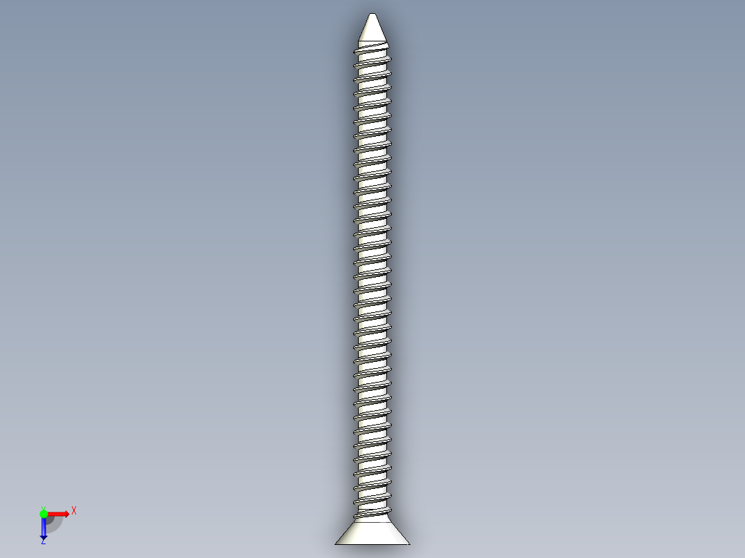 m3-13-to-40-沉头自攻螺丝-Screw M3 x 40 for Wood.STEP俯视图