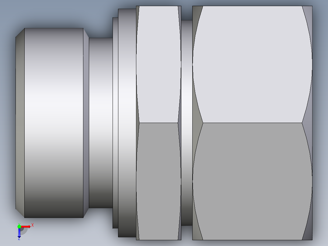 卡套式工业通用硬管接头EO_Male_Stud_connector_GE28LRED71俯视图