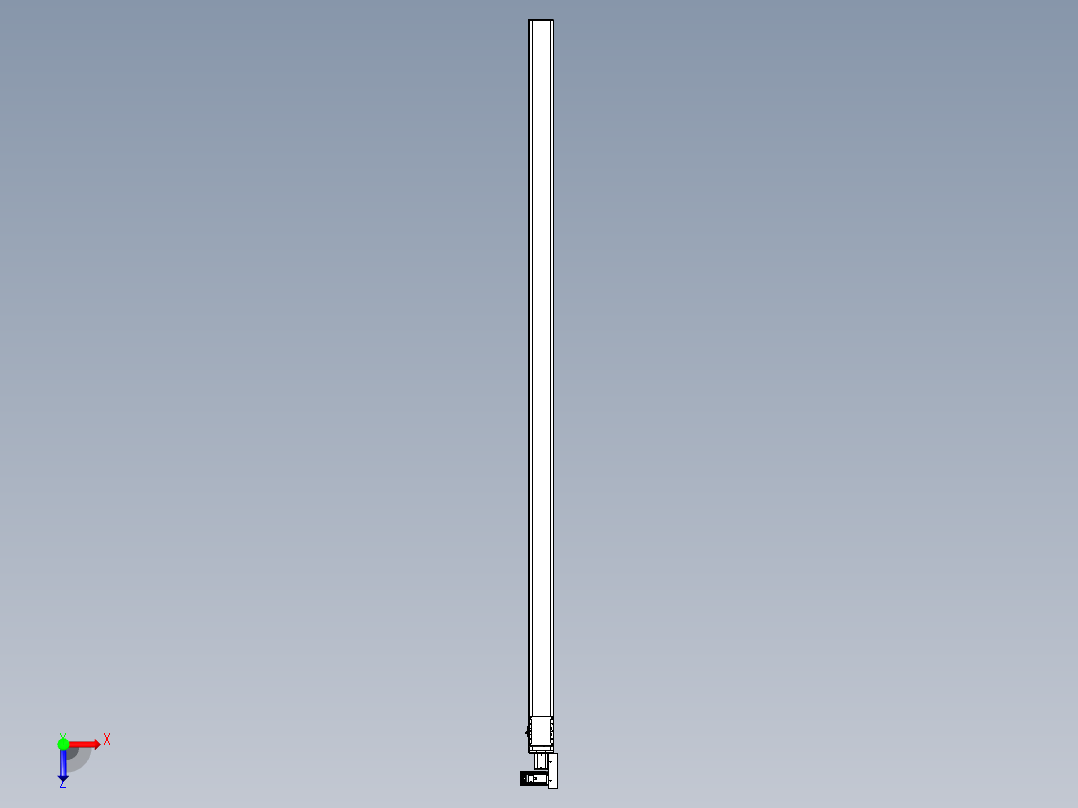 同步带全封闭直线模组TPA-HCB-105D-90-L2900-MR-Y-P20-N3俯视图