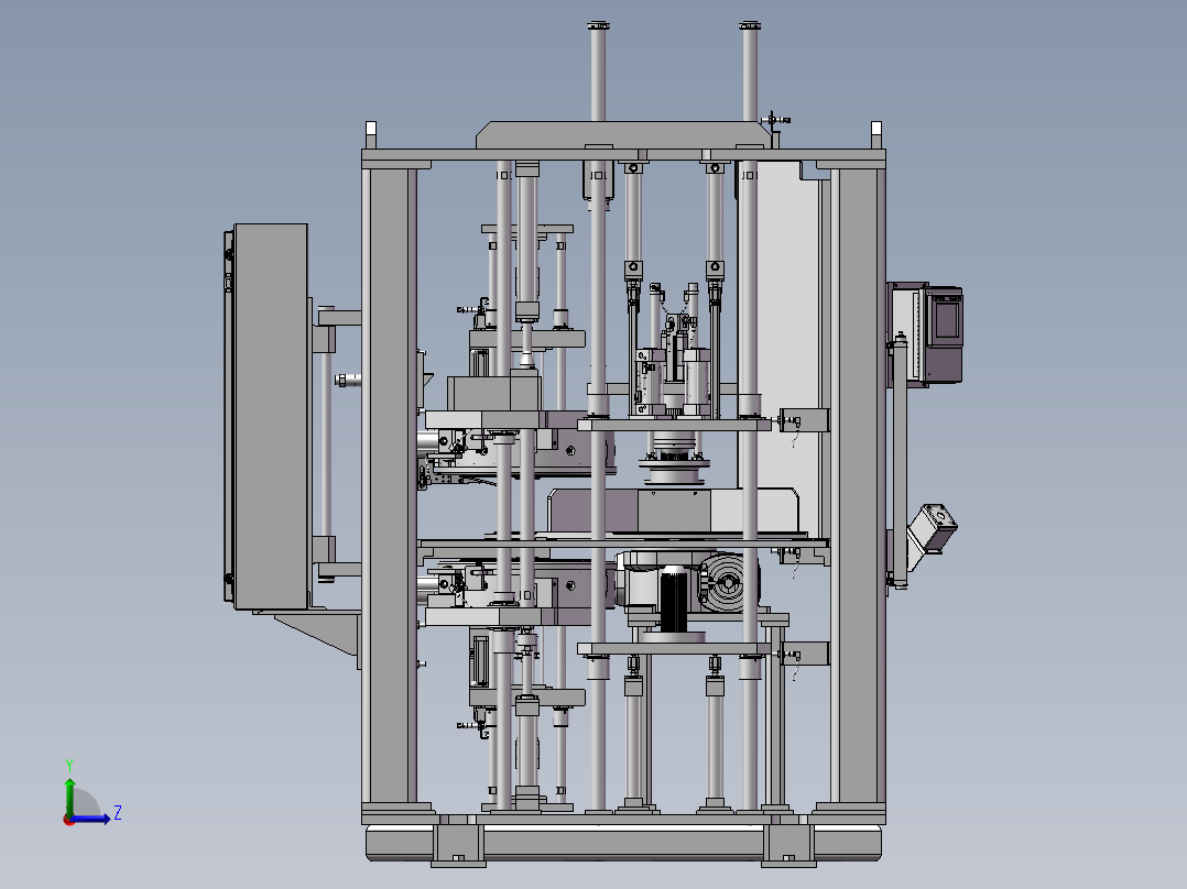 TP60转盘式电机压装机、自动化非标设备左视图