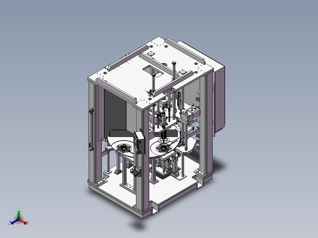 TP60转盘式电机压装机、自动化非标设备正等轴测图