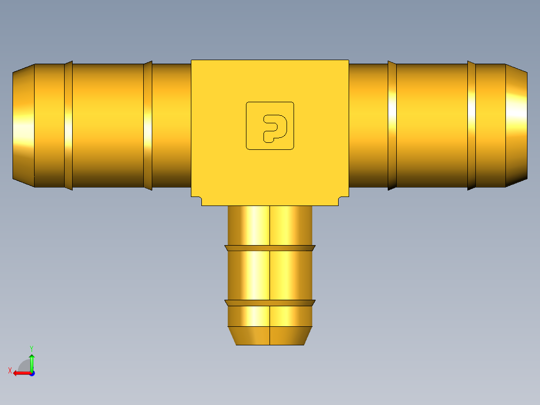 工业通用螺蚊管倒齿式工业硬管接头Union Tee Combination Sizes 224-8-8-6后视图
