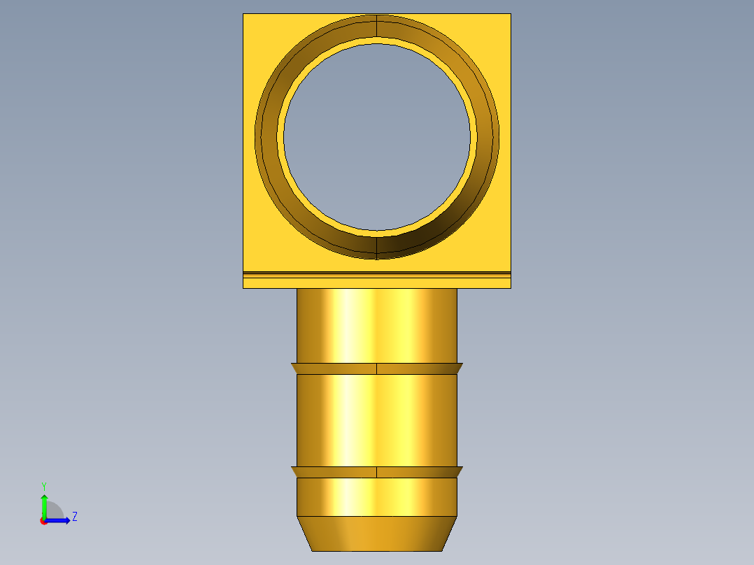 工业通用螺蚊管倒齿式工业硬管接头Union Tee Combination Sizes 224-8-8-6左视图