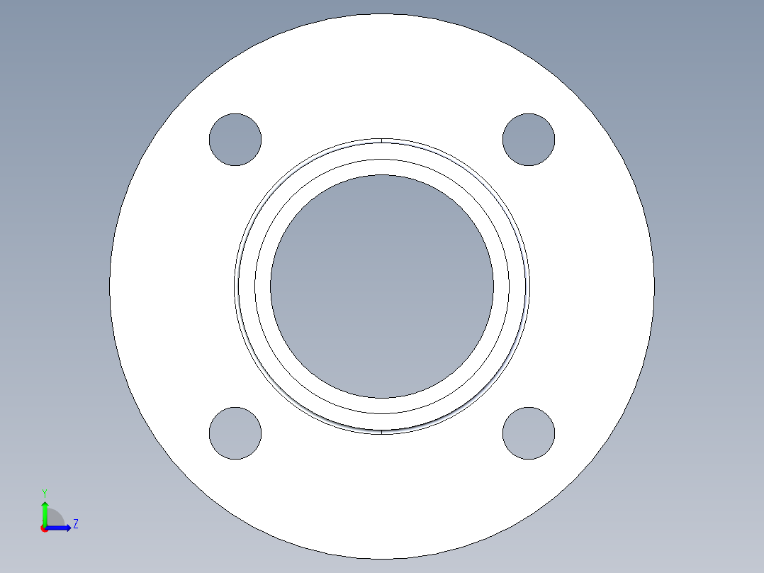 船舶管路系统S22_SeaDrainPLUS_Flange150Solid-S_37E169203_3in Sea Drain Plus - Flange 150lb Solid - S左视图