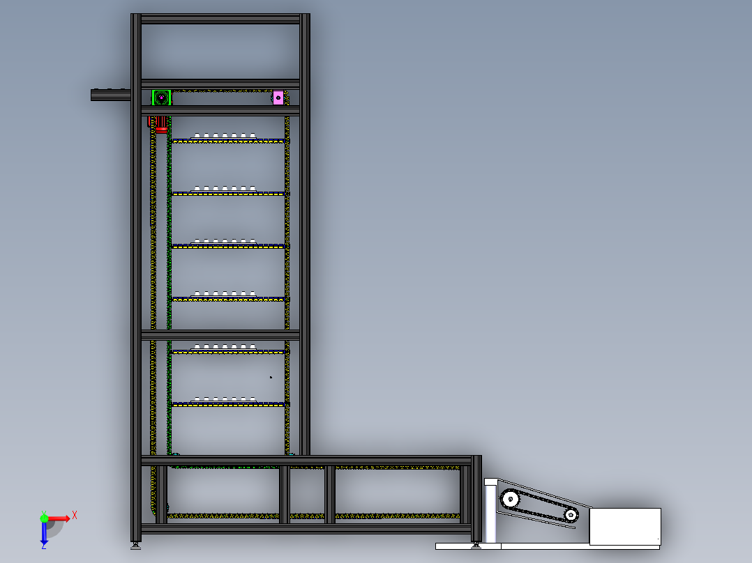 送苗装置(1)俯视图
