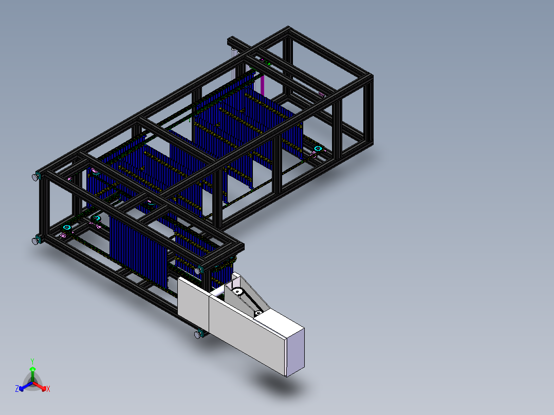 送苗装置(1)正等轴测图