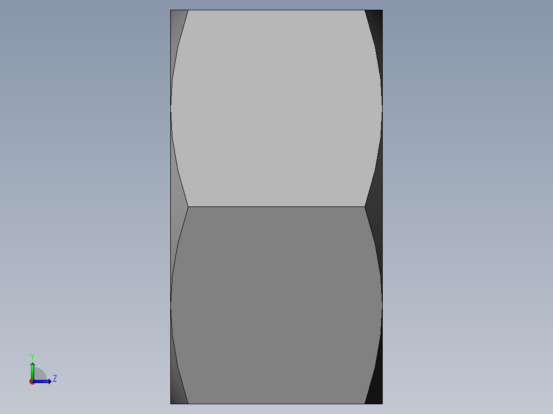 DIN 934 螺母-M27 Nut.SLDPRT左视图