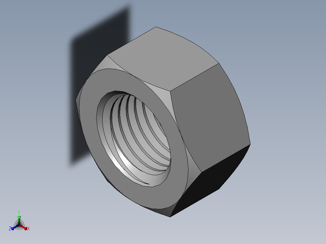 DIN 934 螺母-M27 Nut.SLDPRT正等轴测图