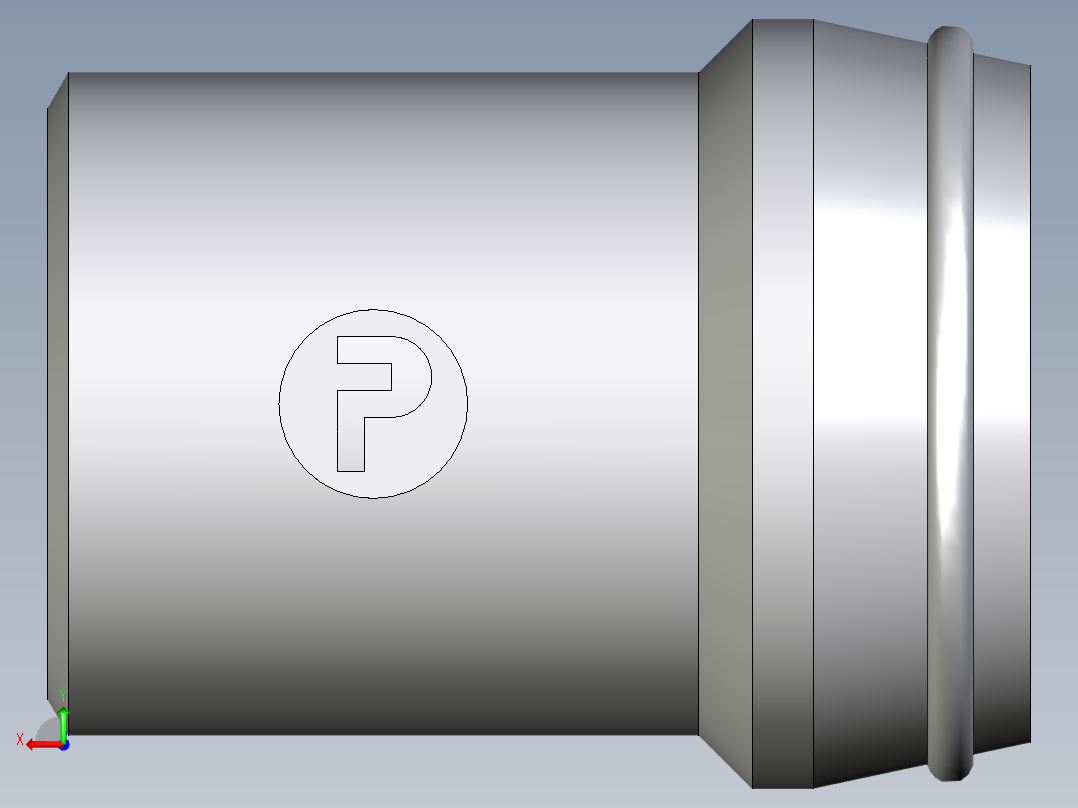 卡套式工业通用硬管接头EO_Schweisskegel_SKA28X3后视图