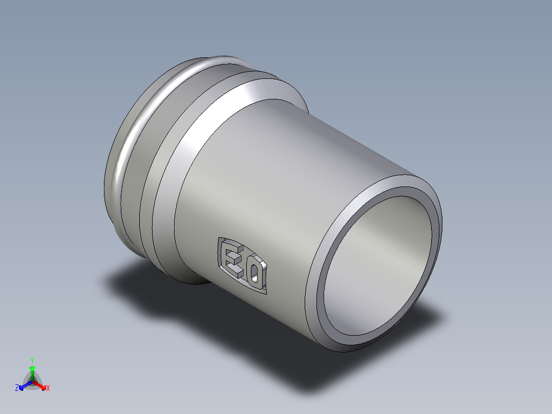 卡套式工业通用硬管接头EO_Schweisskegel_SKA28X3正等轴测图