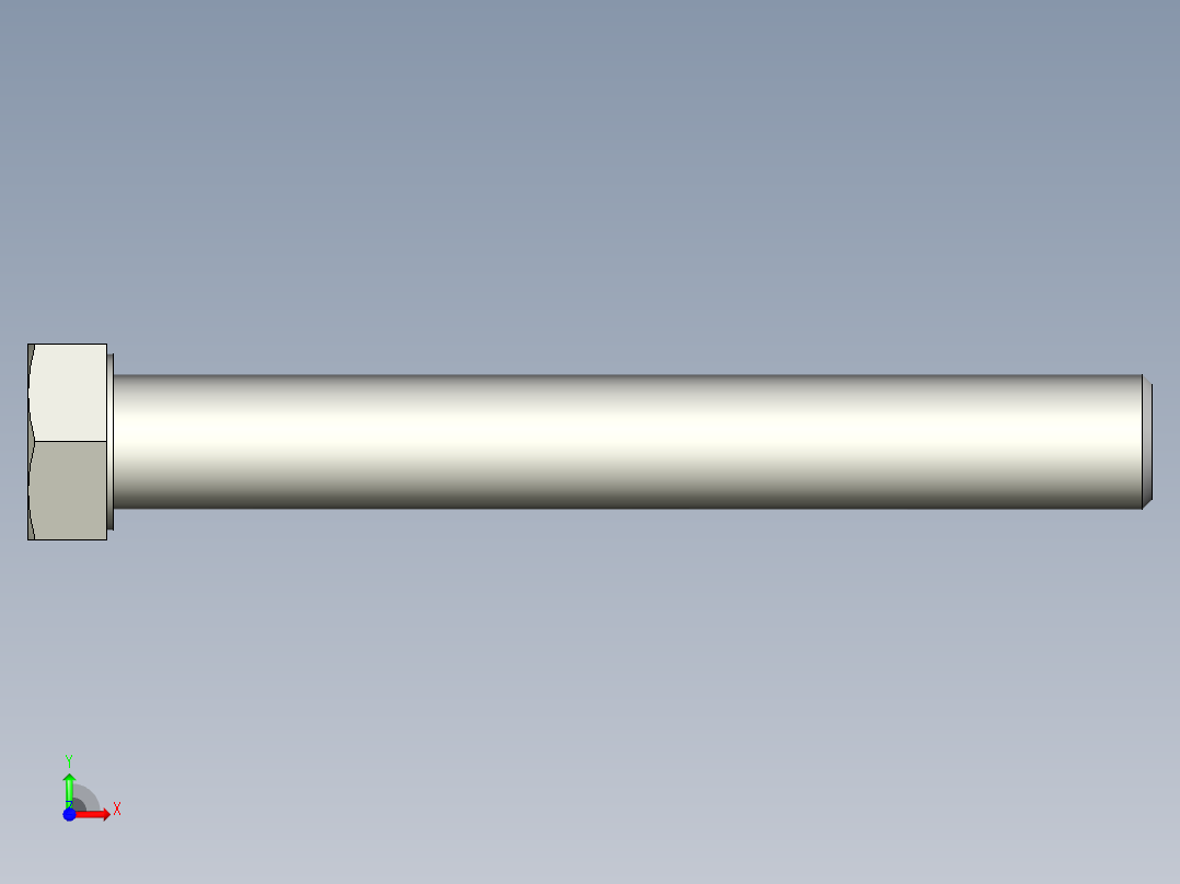 螺钉-DIN_931-M22x2.5x170_32.stp前视图