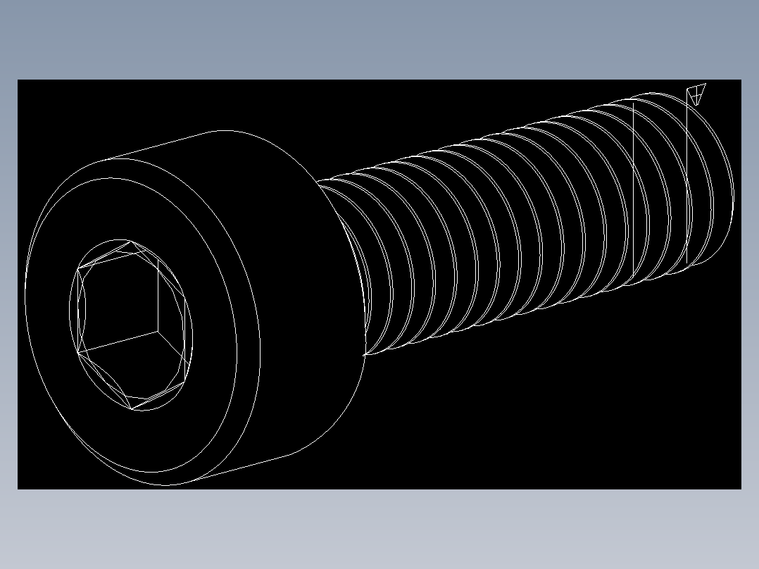 M3 x 0.5mm Thread 10mm LONG SOCKET HEAD CAP SCREW.DWG