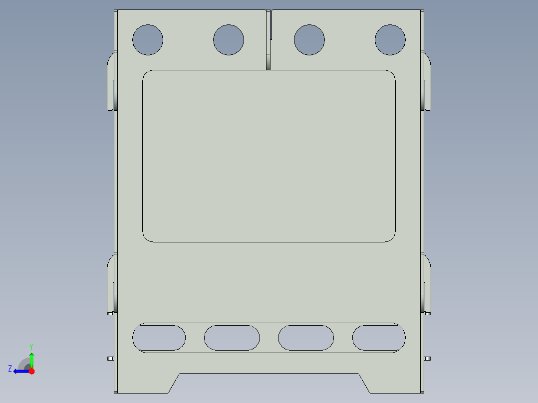 可拆卸钣金烧烤炉子右视图