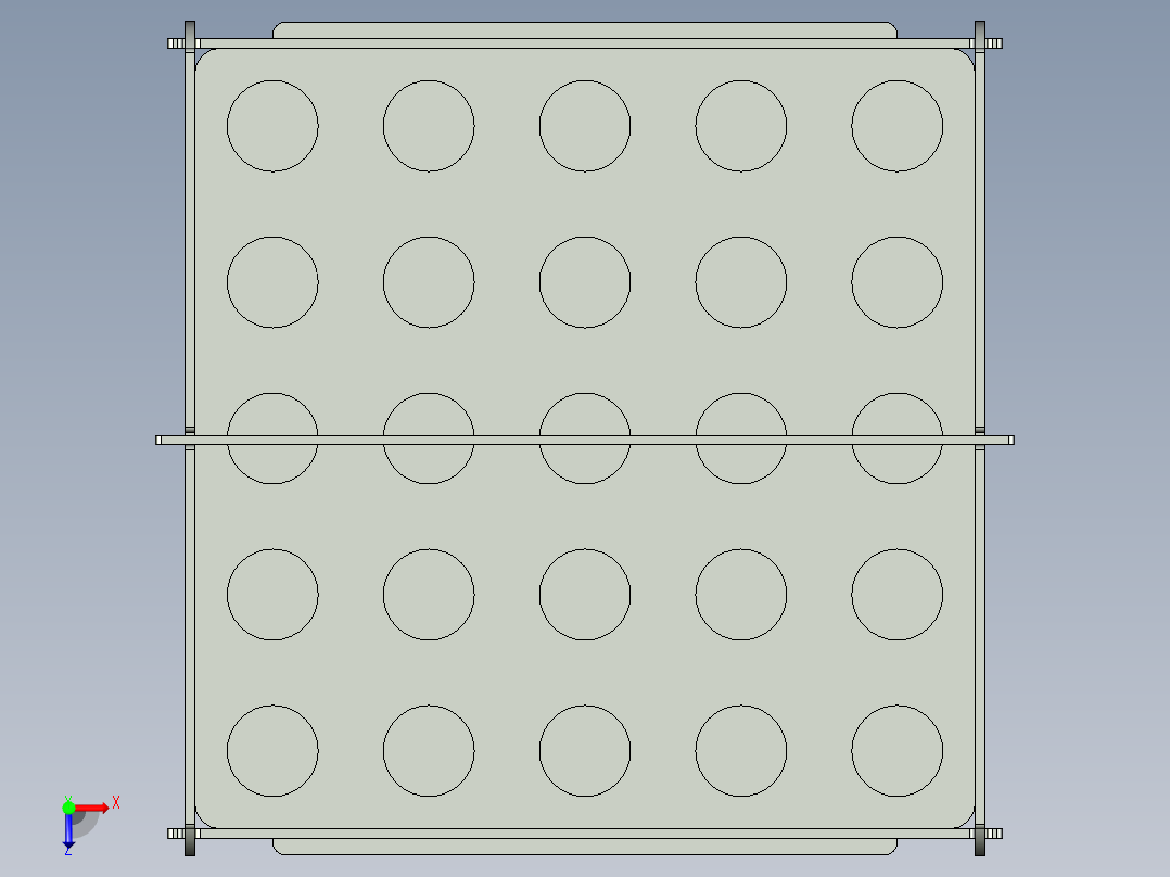 可拆卸钣金烧烤炉子俯视图