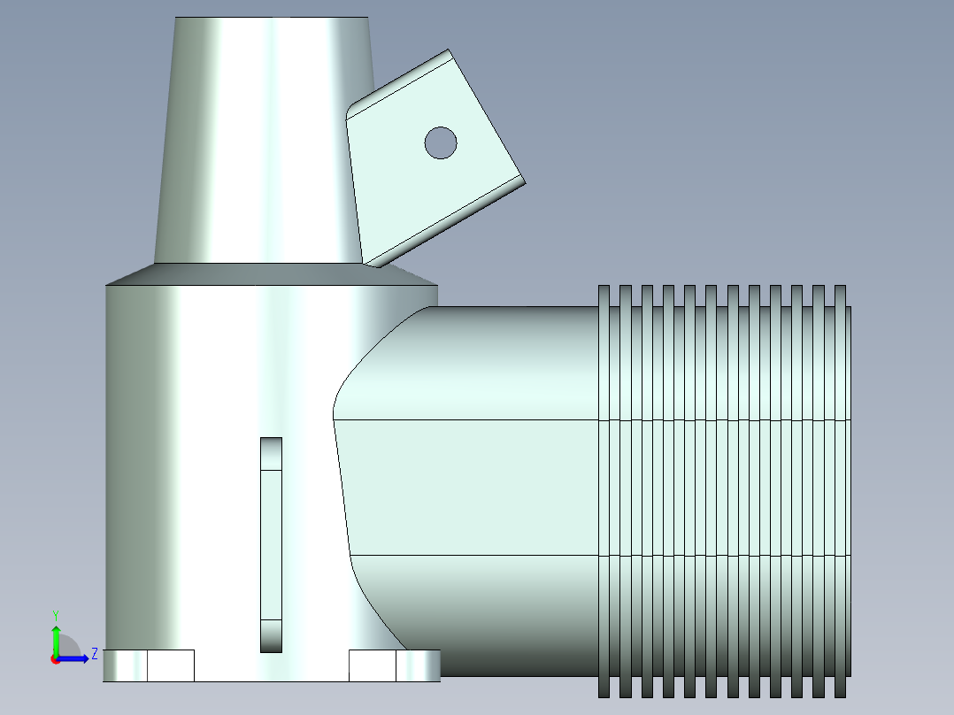 发动机鼓风机总成左视图