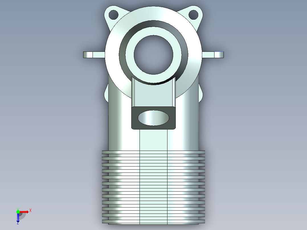 发动机鼓风机总成俯视图