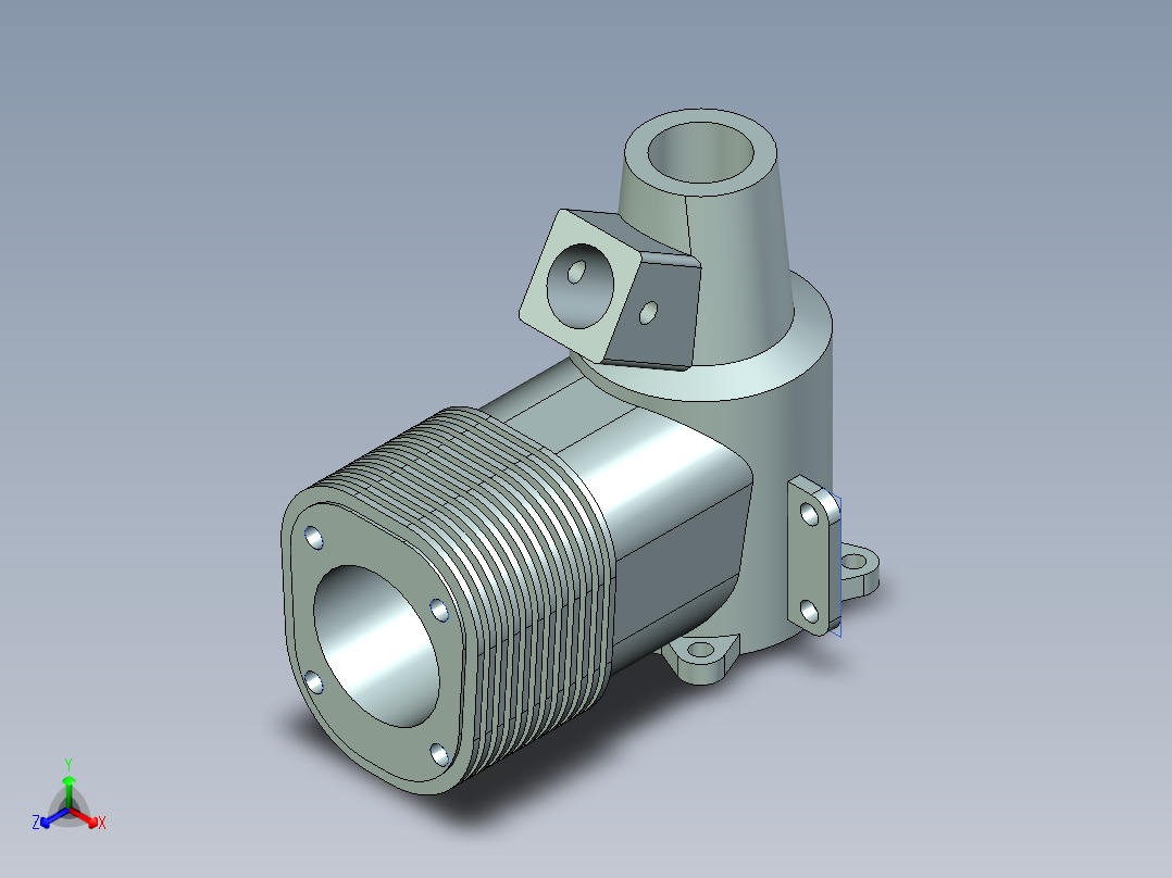 发动机鼓风机总成正等轴测图