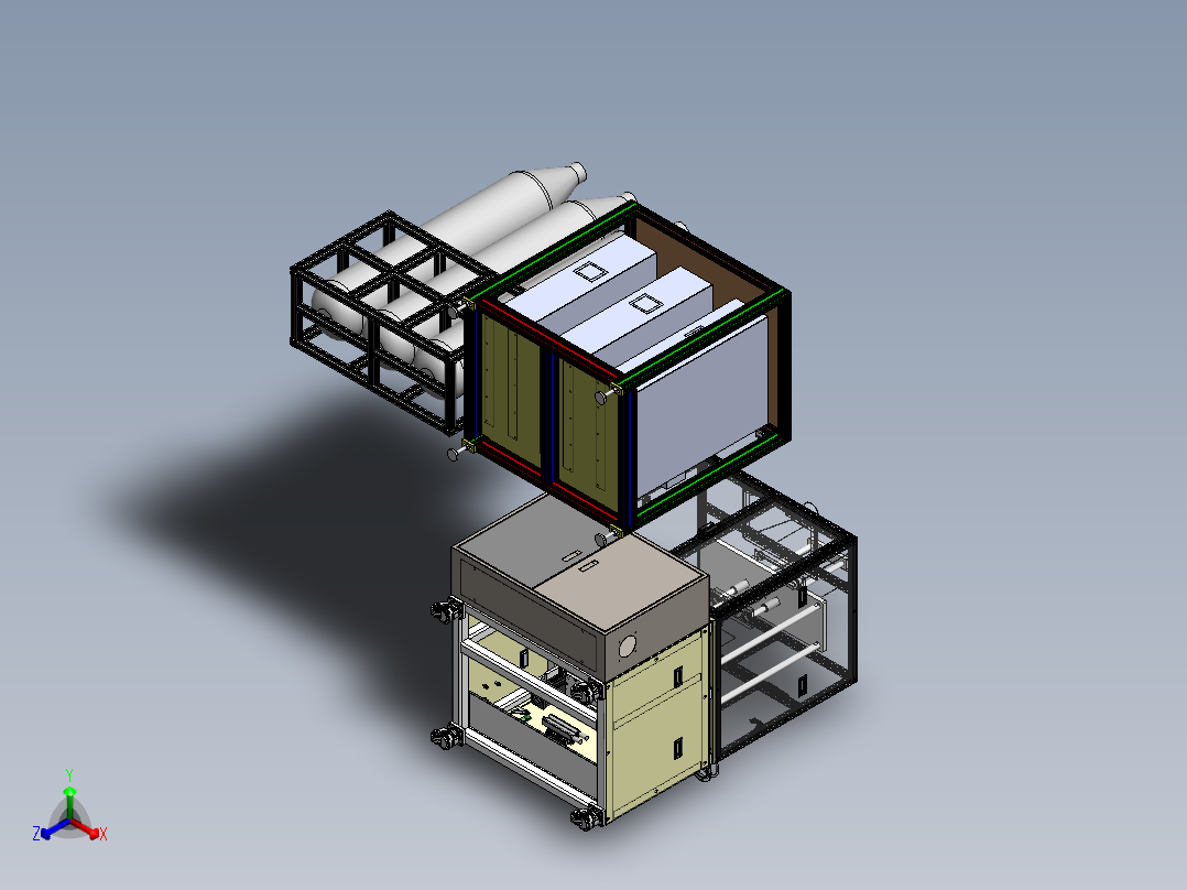 电机定子焊接机sw17可编辑正等轴测图
