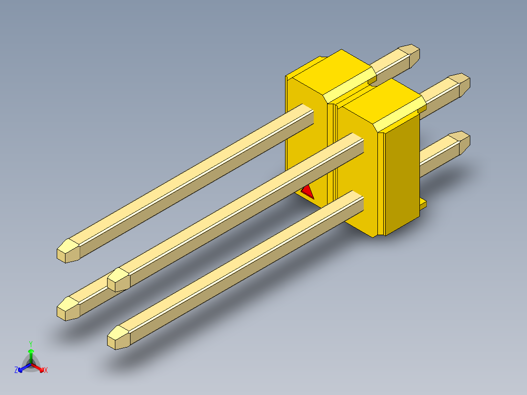 彩色公头100mil（2.54mm）系列-DS1021_yellow_2x02p_100mil_Type5_rev1.0