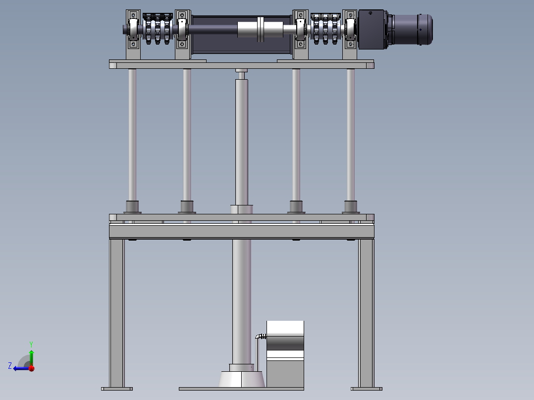 对顶升移载机右视图