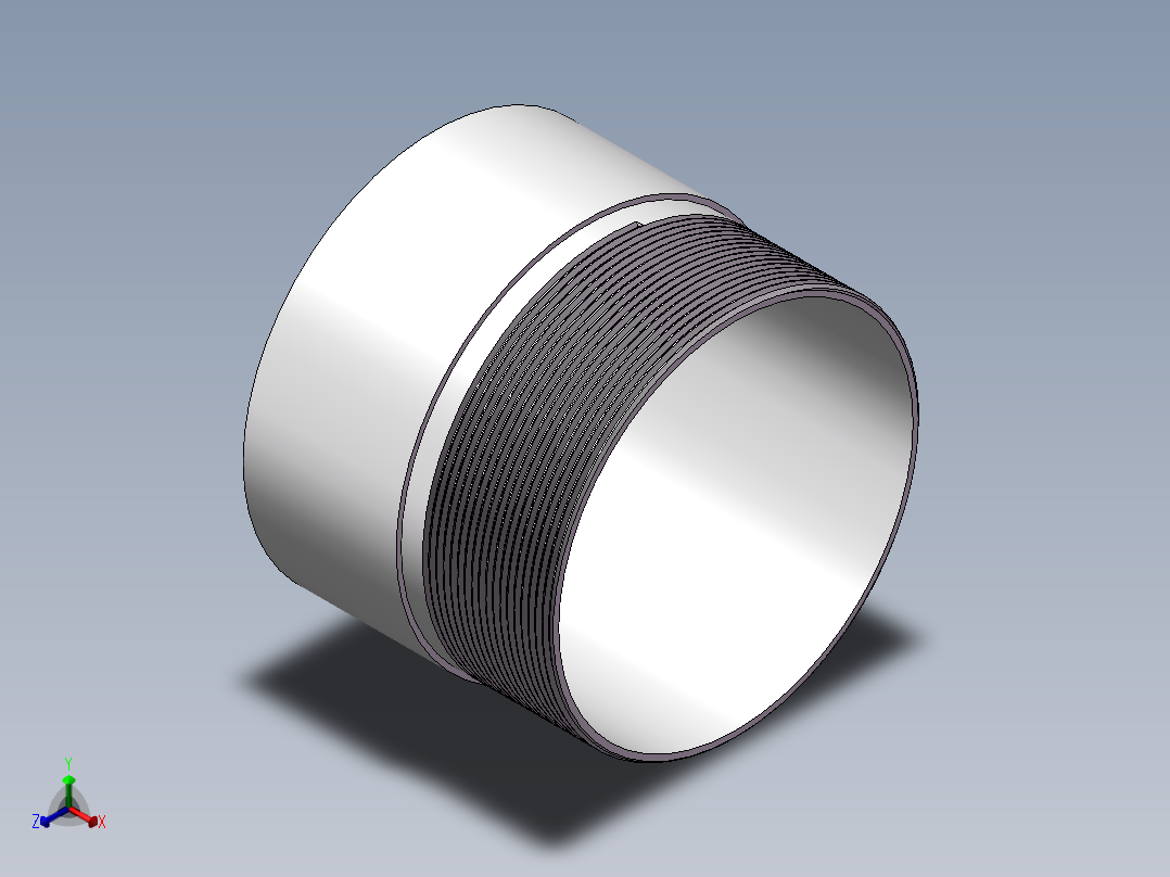 丝头-单外丝 DN100正等轴测图