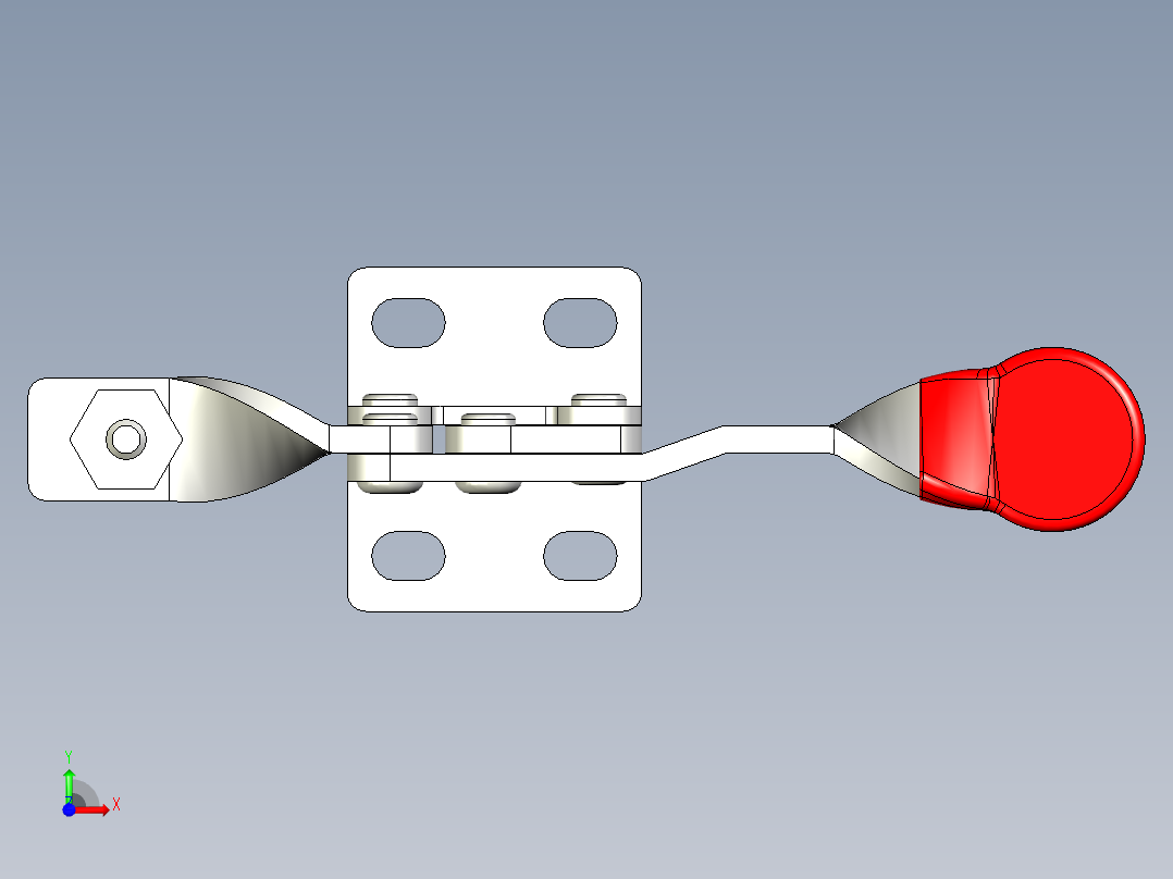 水平式夾鉗SSP(D)-3D多系列多零件图纸模型前视图