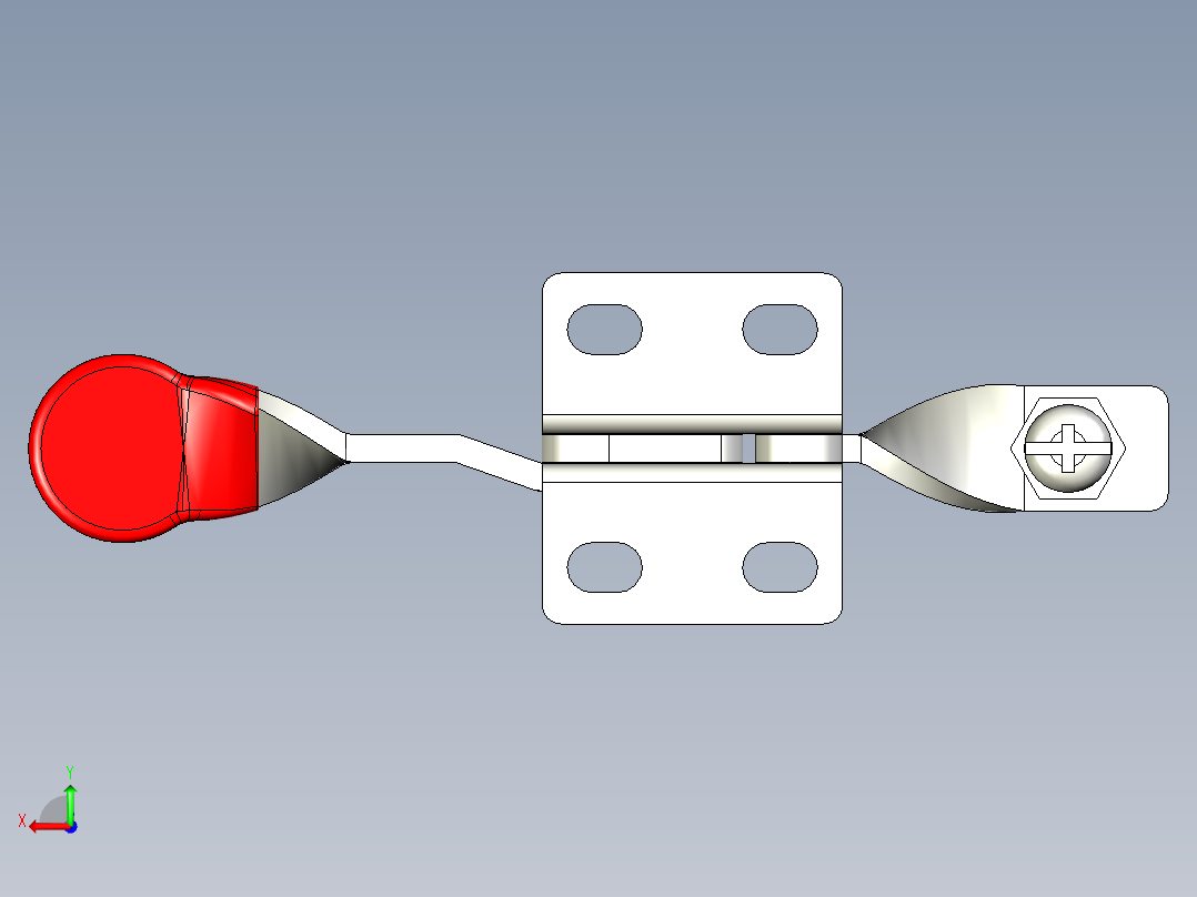 水平式夾鉗SSP(D)-3D多系列多零件图纸模型后视图