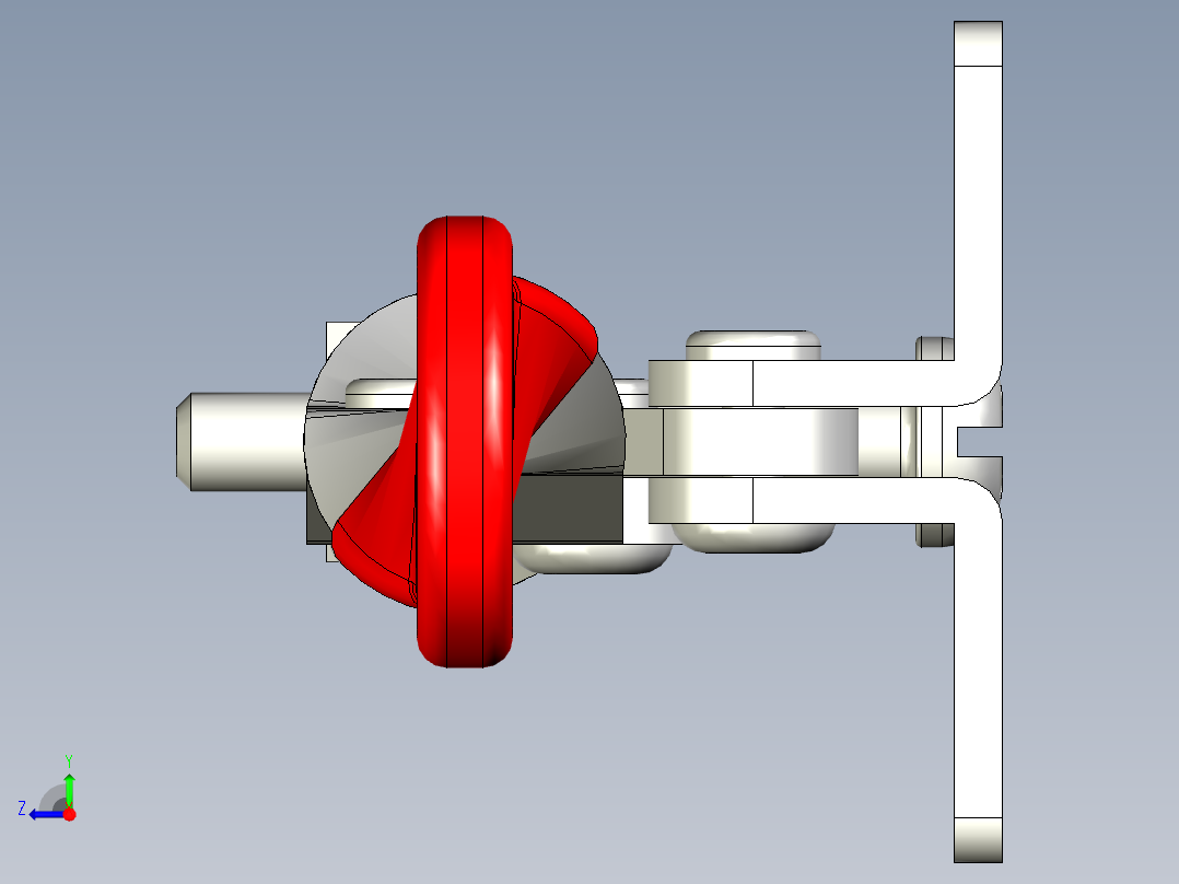 水平式夾鉗SSP(D)-3D多系列多零件图纸模型右视图
