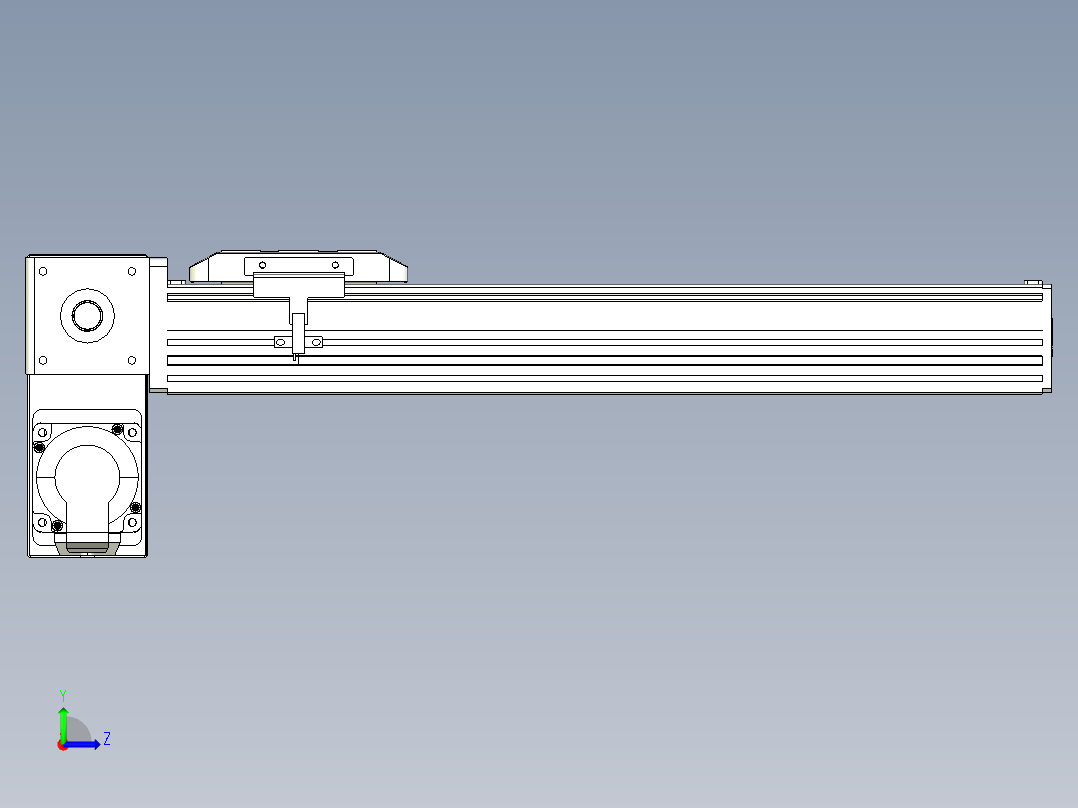 同步带全封闭直线模组TPA-HCB-85D-90-L300-LP-C-P20-N3左视图