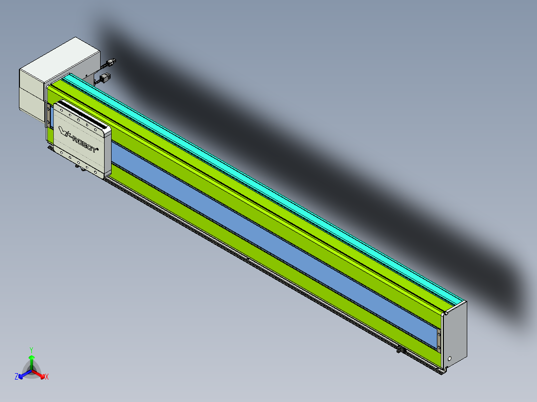 威洛博VBC同步带传动一无尘环境VBC17-L45-S1100-BRD-ZP75-C3正等轴测图