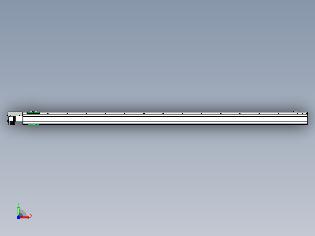 同步带滑台-半封闭B13H-L45-S2700-R-P40-D3前视图