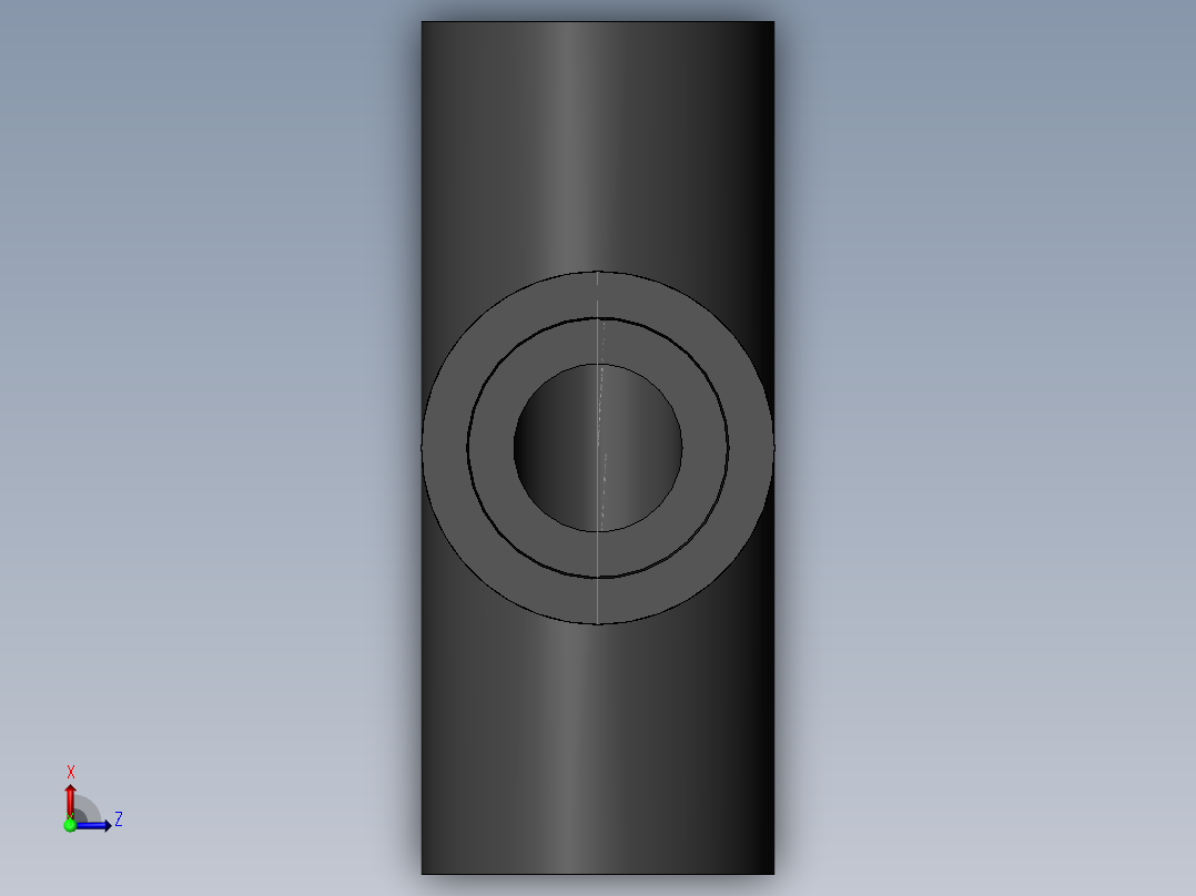 PVC管件-0.5in Tee俯视图