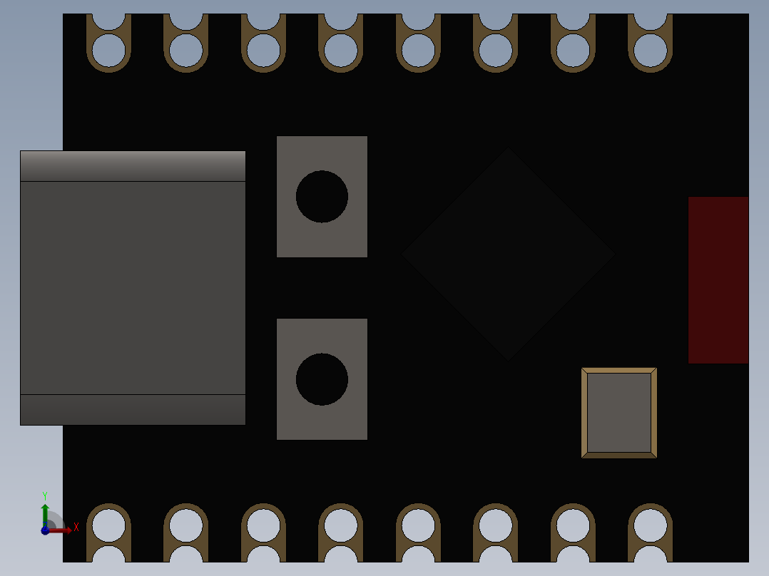 ESP32-C3 超级迷你前视图