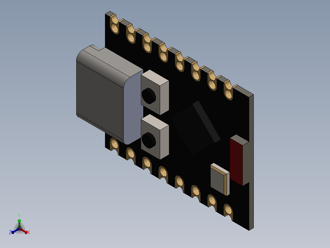 ESP32-C3 超级迷你正等轴测图