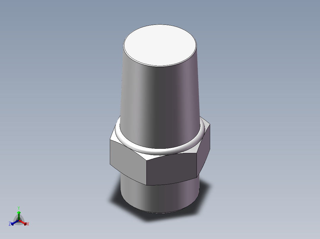 气动接头-消音器BSL03(3分)正等轴测图