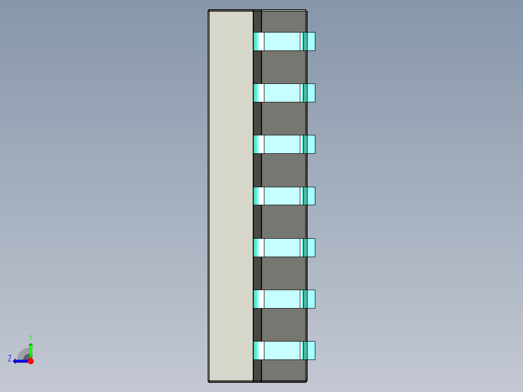 元器件3D封装SOIC14W42右视图