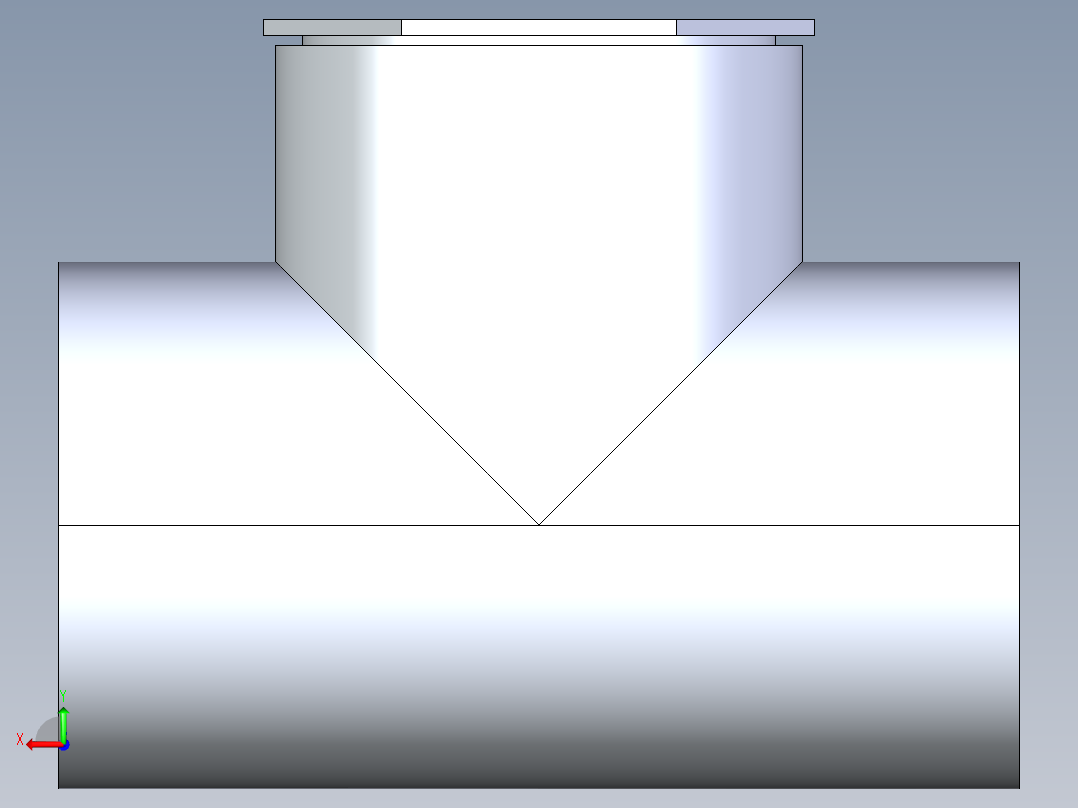 聚氯乙烯配件02A-Sch80_ReducingTee_SxSxS_801-668FB_12in x 8in后视图